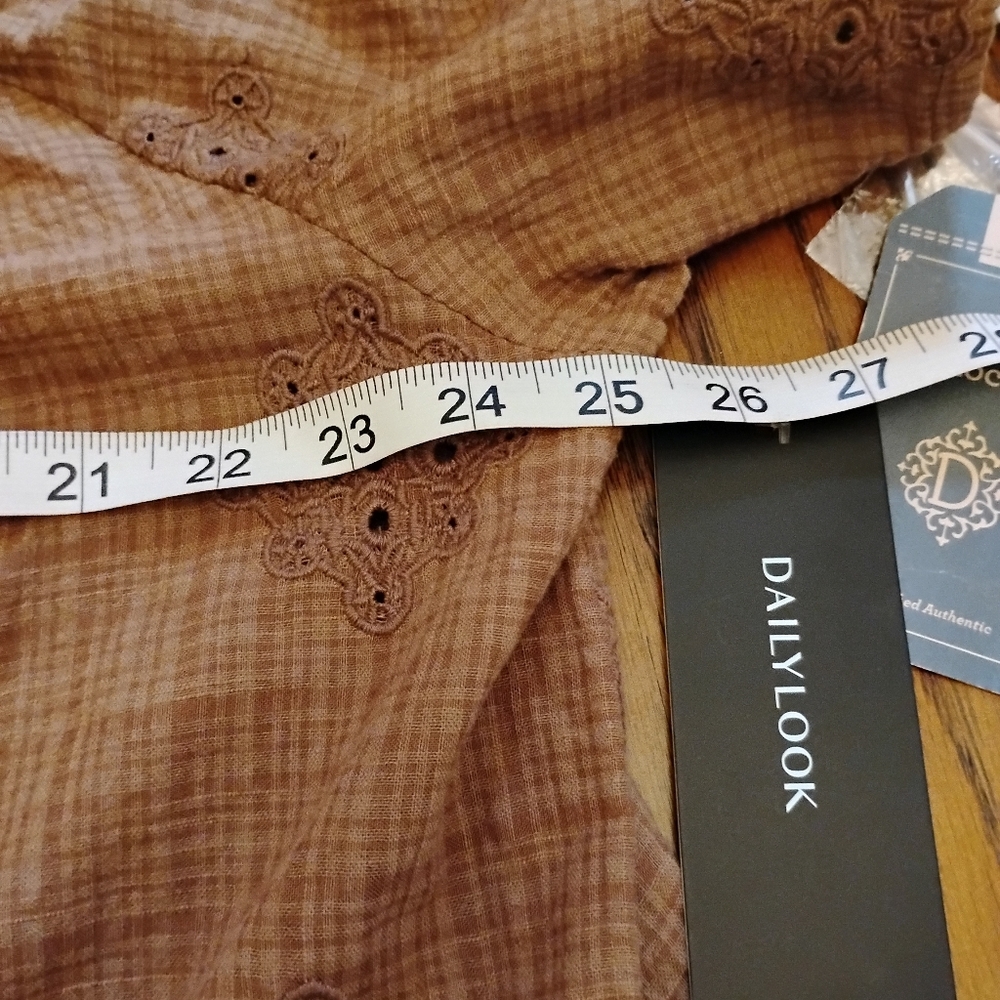 Democracy Tan Embroidered Blouse - Picture 7 of 9